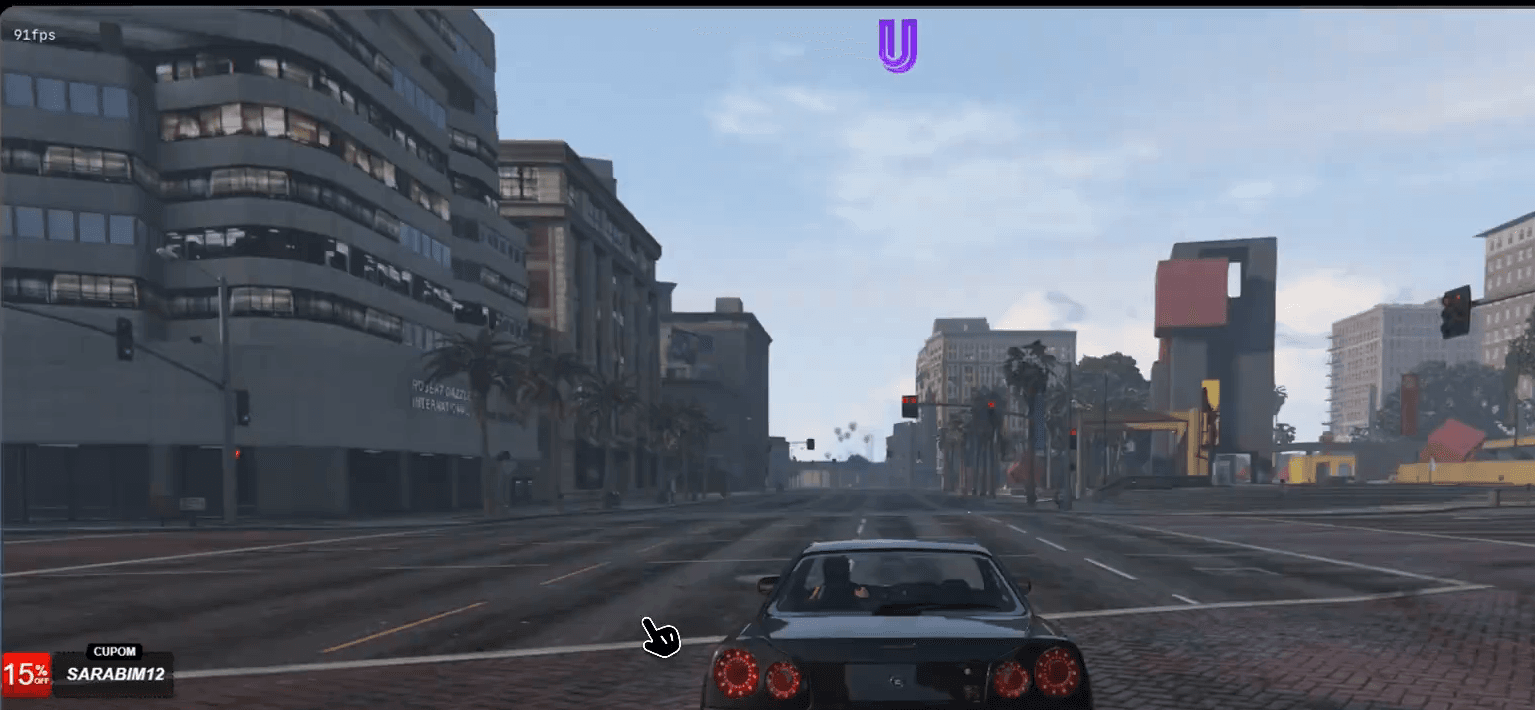 Nissan Skyline R34 spawnado dentro do servidor
