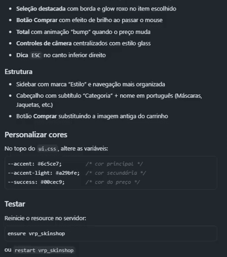 Relatório do Cursor listando as mudanças feitas, as variáveis de cor e o comando para testar